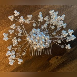 Pearl & Crystal Beas Hair comb -Bridal